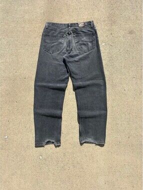 Vintage 90s Super Faded Black Lee Relaxed Fit Jeans Size 34